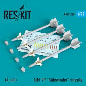 ◆◇RESKIT【RS72-0238】1/72 AIM-9Pサイドワインダー/リムーブ・ビフォア・フライトカバー(4個入り)◇◆