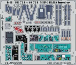 ◆◇エドュアルド【FE781】1/48 MiG-31B/BS 計器盤/シートベルト(AMKキット用)◇◆　　　