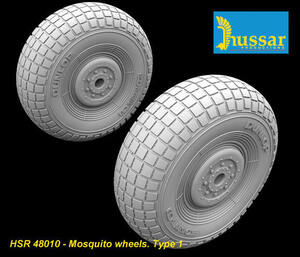 ◆◇HUSSAR【HSR48010】1/48 モスキート タイヤ（リムタイプ1）（汎用）◇◆