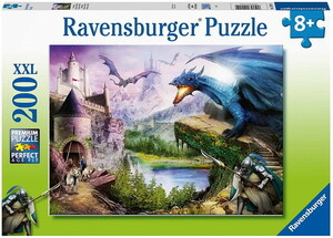 ジグソーパズル キッズパズル ドラゴンと戦う騎士 200ピース 49cm×36cm ラベンスバーガー 送料無料 新品