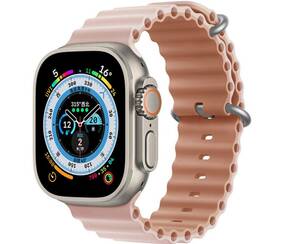 【高品質】Apple Watch 38/40/41/42/44/45/49mm対応 バンド ストラップ サクラピンク/ベージュ Series Ultra 8 7 6 5 4 SE ダイビング