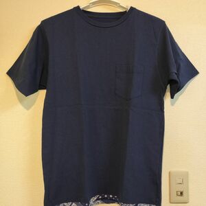 2.ソフネット SOPHNET 古着 半袖Tシャツ メンズM ネイビー 胸ポケット付き