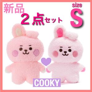 新品 たっとんベビー クッキー 2点セット 公式 S ぬいぐるみ Sサイズ ベーシック ピンク うさぎ ジョングク