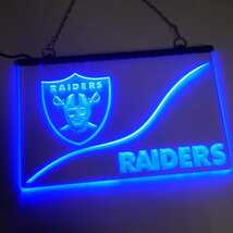 No.NE25B 送料無料 レイダース RAIDERS LED ネオン 看板 ランプ ライト 照明 インテリア ディスプレイ 雑貨 店舗 NFL アメフト_画像2