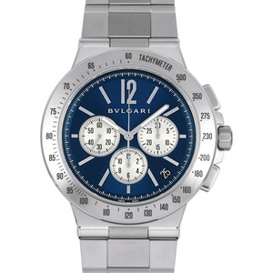 ブルガリ BVLGARI ディアゴノ ヴェロチッシモ クロノグラフ 102587 DG41C3SSDCHTA シルバー/ブルー文字盤 新品 腕時計 メンズ