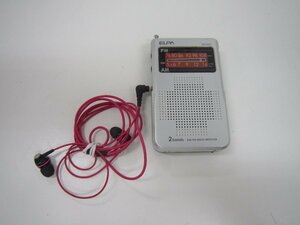 ELPA　AM/FM　ポケットラジオ　DR-04A　中古