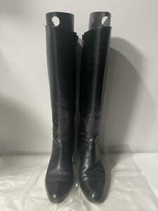 pi girl PIGALLE boots black black 24cm lady's original leather 