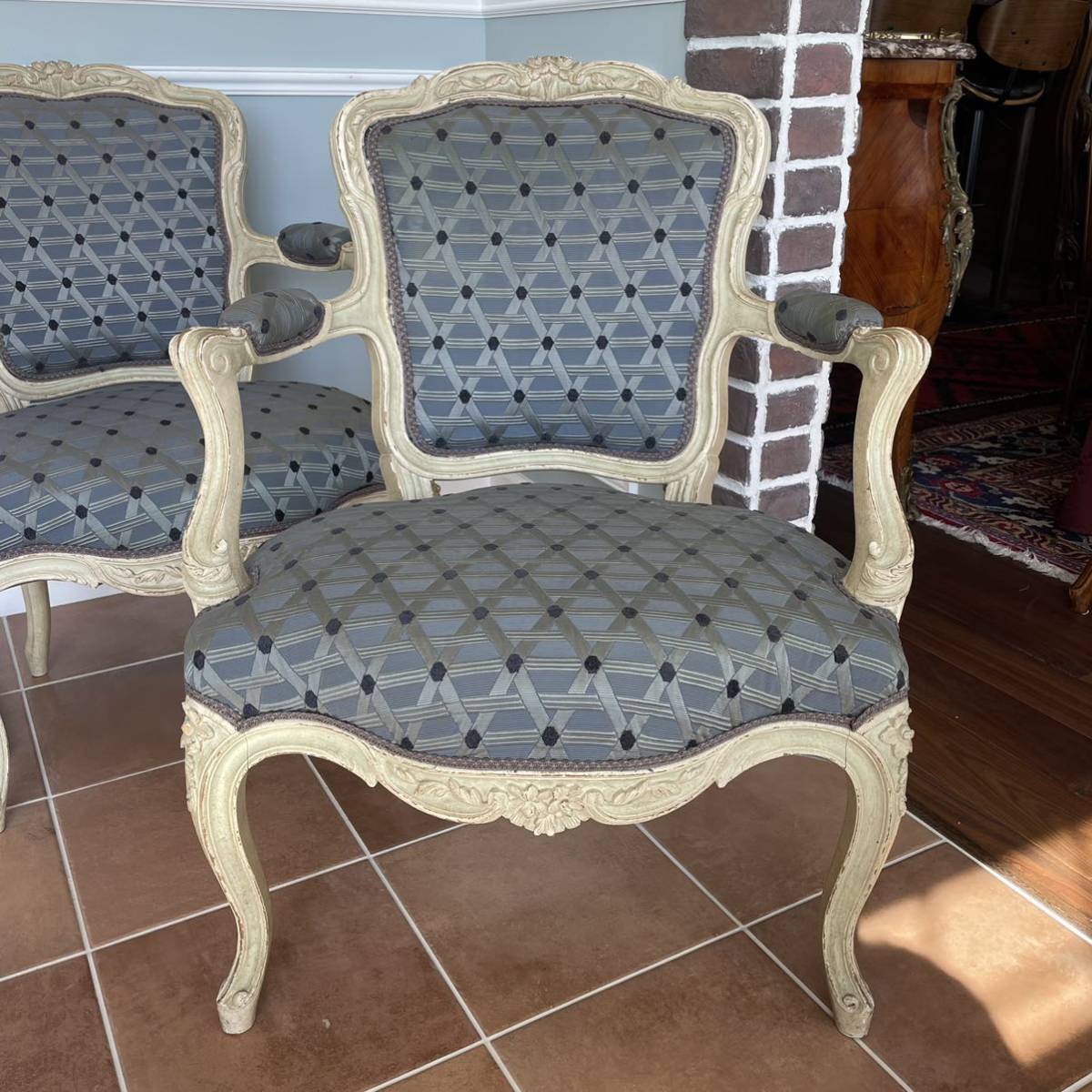 フランスアンティーク チェア ロココ様式 アンティークチェア 椅子
