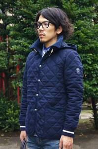 uniform experiment QUILTING HOOD BLOUSON / soph uniform experiment ソフネット紺M