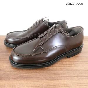 美品 COLE HAAN コールハーン レザー レースアップ ラウンドトゥ ローファー 革靴 ビジネスシューズ 6 約24.5㎝ 茶 ブラウン A1344