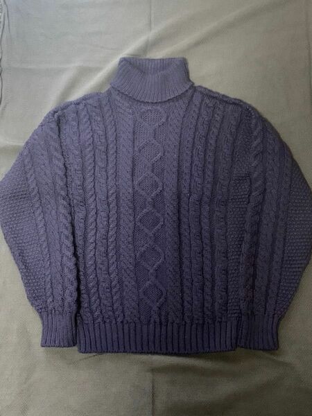 GUERNSEY WOOLLENS タートルネックアランニット イングランド製