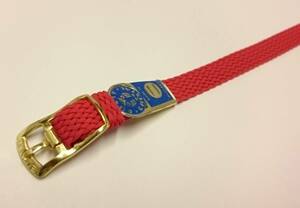 [8mm] EULIT CRYSTAL Perlon red gold color tail pills Vintage nylon knitting discount through . strap 