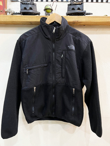 X23★90's THE NORTH FACE/ノースフェイス フリースジャケット ブラック メンズS ナイロン切替 ユニセックス アウトドア 古着 ★