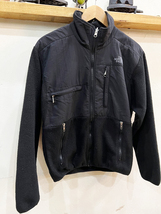 X23★90's THE NORTH FACE/ノースフェイス フリースジャケット ブラック メンズS ナイロン切替 ユニセックス アウトドア 古着 ★_画像6