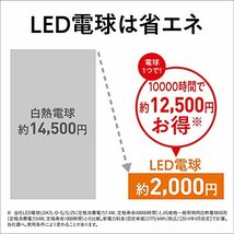 パナソニック パルック LED電球 口金直径26mm 60W形相当 電球色 シリカ電球同サイズ 断熱材施工器具対応 密閉型器具対応 屋外器具対応_画像6