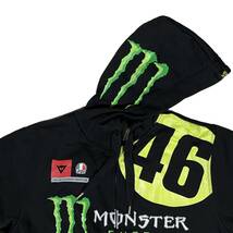 VR46 MONSTER ENERGY モンスターエナジー Monza Rally LTD fleece ビッグロゴ ジップアップパーカー (XL) 【並行輸入品】_画像5