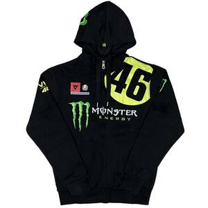 VR46 MONSTER ENERGY モンスターエナジー Monza Rally LTD fleece ビッグロゴ ジップアップパーカー (XXL) 【並行輸入品】