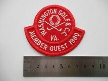 80s ワシントン ゴルフ カントリークラブWASHINGTON GOLF＆Country Clubワッペン/PATCHアップリケCCビンテージvintageパッチGC紋章 V149_画像8