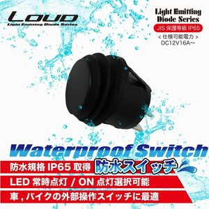 防水スイッチ ロッカー式 位置保持型 12V/20A 24V/10A SW-05 LEDなし バイク ジェットスキー 取付穴20Φ IP65