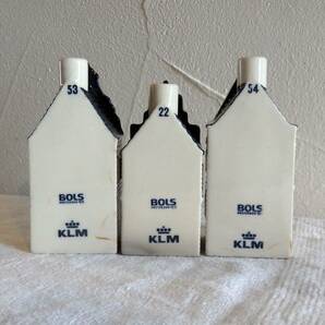 KLM オランダ航空 BOLS デルフト ブルーハウス 陶器 ミニチュア 空き瓶 酒瓶 22 53 54 3点セット 長期保管品の画像3