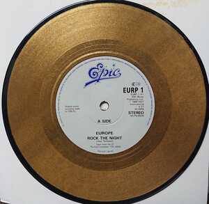 ☆EUROPE/ROCK THE NIGHT'1985UK EPIC LIMITED GOLD COLOR 7INCH