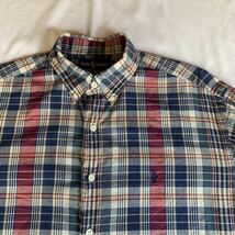 90s Ralph Lauren PLAID B.D.SHIRT ラルフローレン チェックシャツ BDシャツ ボタンダウンシャツ 3点留 マチ付き アメトラ 80s トラッド_画像5