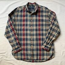 90s Ralph Lauren PLAID B.D.SHIRT ラルフローレン チェックシャツ BDシャツ ボタンダウンシャツ 3点留 マチ付き アメトラ 80s トラッド_画像2