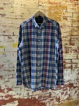 90s Ralph Lauren PLAID B.D.SHIRT ラルフローレン チェックシャツ BDシャツ ボタンダウンシャツ 3点留 マチ付き アメトラ 80s トラッド_画像1