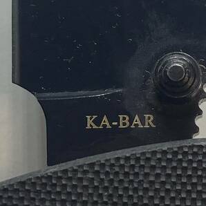 [δηε4]廃番？！ Ka-Bar（ケーバー/カーバー、米国）/3074/短刀形状折り畳みナイフ、黒-＜刃、ボディ＞の画像7