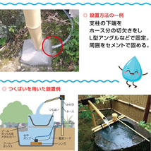 擬木筧(くぬ木) (大) L(長さ)約590ｍｍ×H(高さ)980ｍｍ 人工竹筧 送料無料 格安_画像7