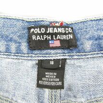 サイズ 18 W27程度 メキシコ製 ポロラルフローレン POLO JEANS COMPANY デニム ペインターパンツ ジーンズ 古着 2F0182_画像10