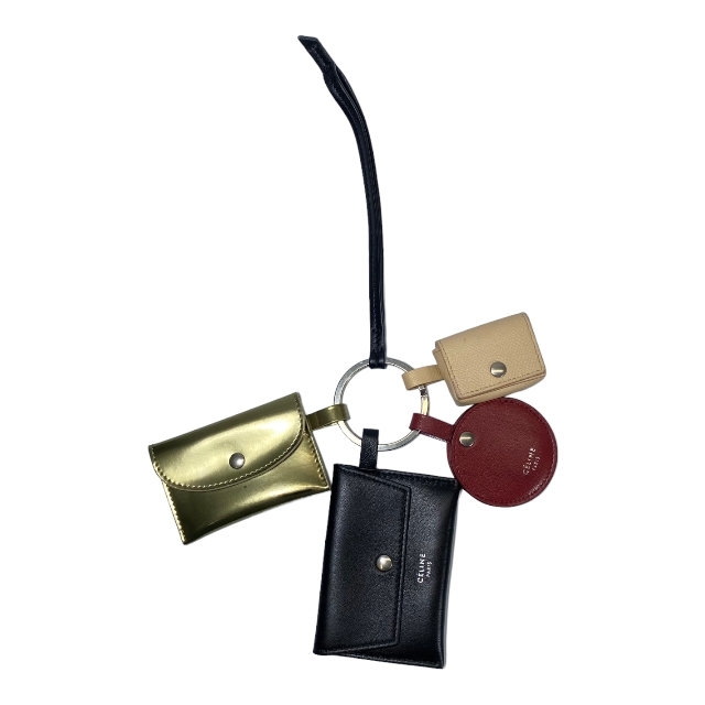 美品 CELINE セリーヌ フィービー期 マフラー ネイビー レッド ライン