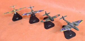 b415 ジャンク デアゴスティーニ エアコンバットコレクション 4点 A6M5 Zero/Meteor/Tempest/Ju 87B-2 戦闘機 プラモデル/80