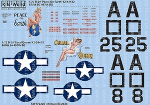 kitsu world KW172226 1/72bo- wing B-29 super four to less * piece on earth * 42-63412 870th BS 497th BG other 