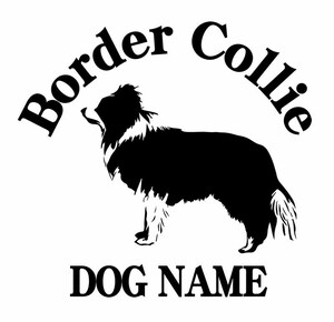  border collie. sticker.. width . approximately 180mm becomes!!!
