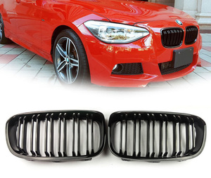 ☆在庫有 即納 左右SET BMW F20 F21 前期 M LOOK フロントグリル 艶有黒 光沢黒 2011-2014 ABS