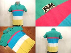  masterpiece genuine article F&M Frank Lynn Marshall FRANKLIN&MARSHALL border polo-shirt with short sleeves S