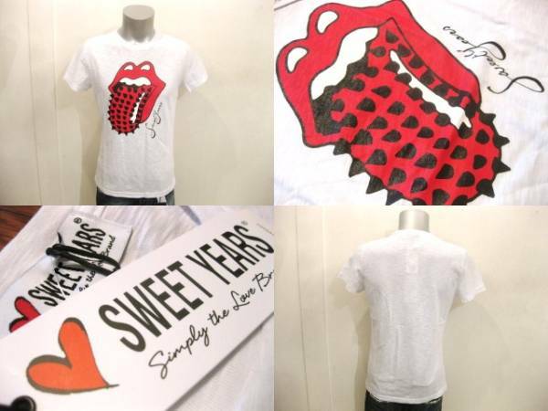 本物 新品 SWEET YEARS スウィートイヤーズ 半袖 Tシャツ ホワイト M