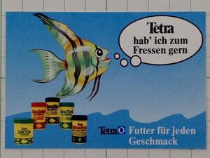 外国 古いステッカー：Tetra 魚の餌 フィッシュ ビンテージ +Ib