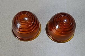  new goods Rover Mini for glass made front turn signal lens orange color orange 2 piece 