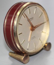 ヴィンテージ スイス製 可愛いサイズ アラーム 置き時計 トラベルクロック LOOPING 稼動品 ケース付 置時計 _画像5