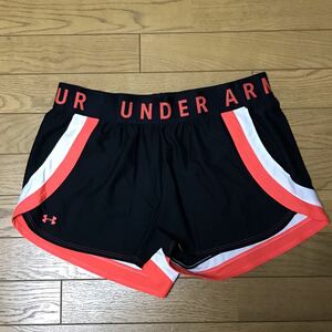 UNDER ARMOUR WOMEN’S RUNNING SHORTS (両サイドポケット) size-LG(平置き41) 中古(美品) 送料無料 NCNR