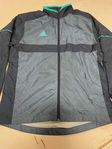 アディダス　メンズ　ジップパーカー　M ブルー　 adidas スポーツ　パーカー　ジャージ