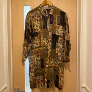 ロングシャツ 柄シャツ