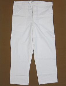 * Czech army work pants white 170-100 dead stock §lovev§pt§d180 waist 116cm herringbone thin wa- car white cook unused goods 