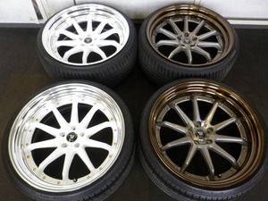 R403SS5♪VERZ 21×10J・PCD114.3・5H・+20/10・ハブ73♪FALKEN AZENIS FK510/KINFOREST KF550 225/30R21 2021年製♪左右色違い♪