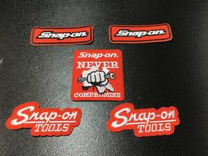 スナップオン。snapon、新品未使用、ワッペン、パッチ、アイロンパッチ、刺繍、5枚セット、