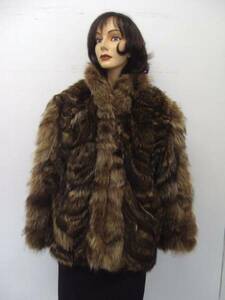  raccoon fur jacket size 4