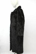 ブラック・ミンク&布地　リバーシブル毛皮ファー・コート　アメリカンサイズ6-8_画像2