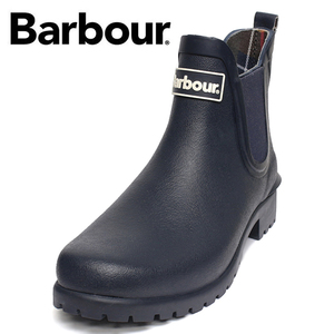 バブアー Barbour 靴 レディース レインブーツ サイズ 4 長靴 ネイビー サイドゴア レインシューズ 防水 LRF0066 NY11 新品
